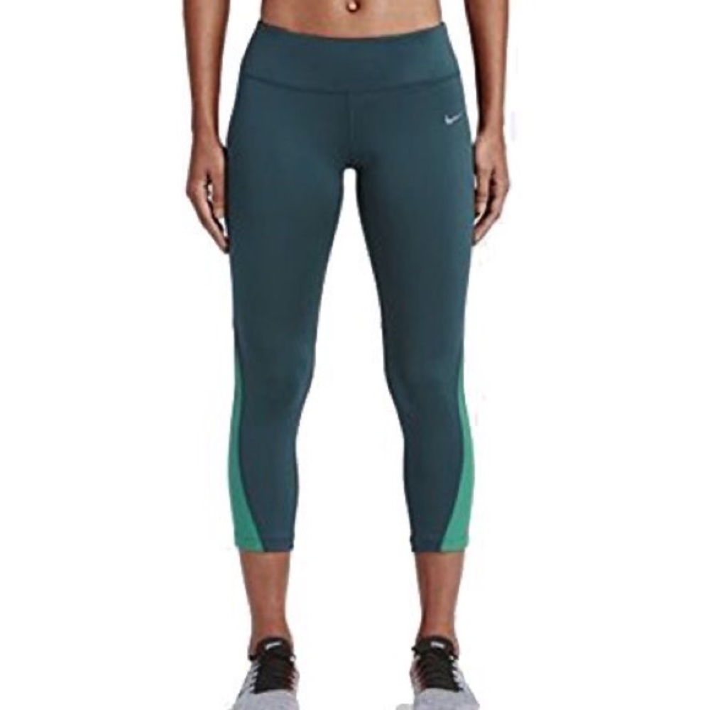 Nike Dri-Fit Teal  Power Compression Running Leggings Size Medium